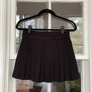 Pleated black tennis skirt